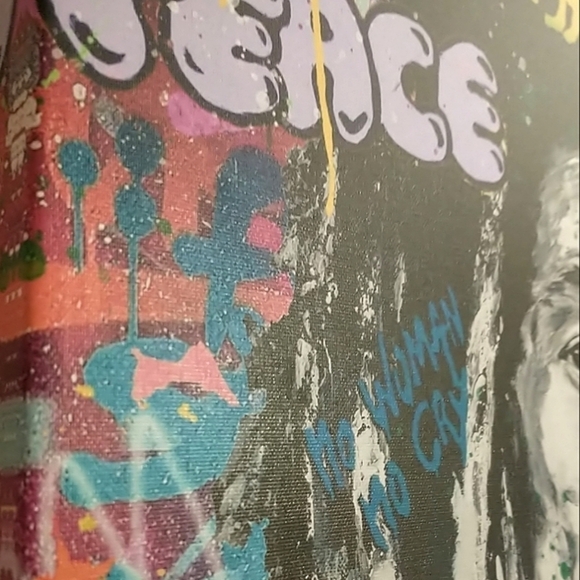 Bob Marley Colourful Digital Urban Art Print Framed On Canvas 20 X 20" - Picture 4 of 6